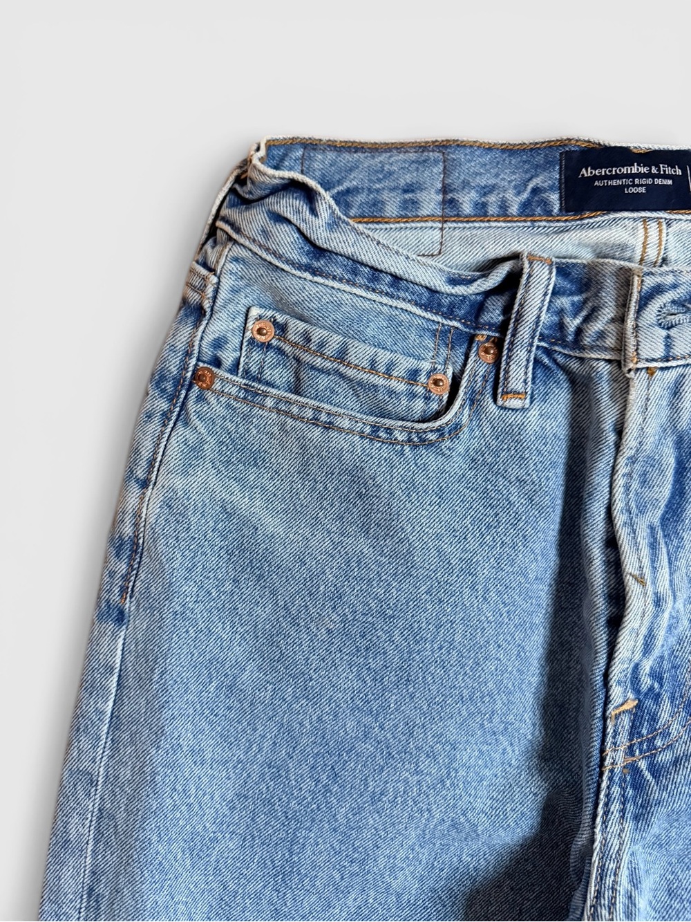 Abercrombie & Fitch Light Blue Straight Jeans - Picture 6 of 8